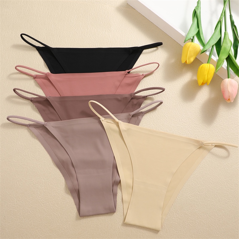 Take Talk Liền Mạch Quần Co Giãn Bikini Màu Trơn Quần Lót Dành Cho Nữ