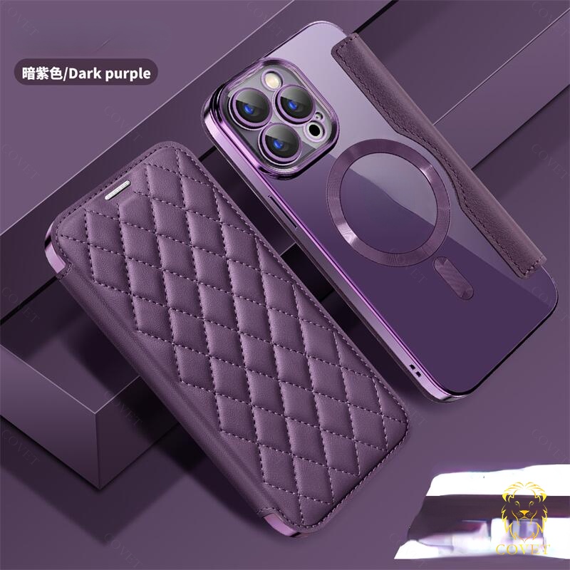 YUFU Magnetic Clamshell Leather Case Cover Vỏ tương thích cho iPhone 11