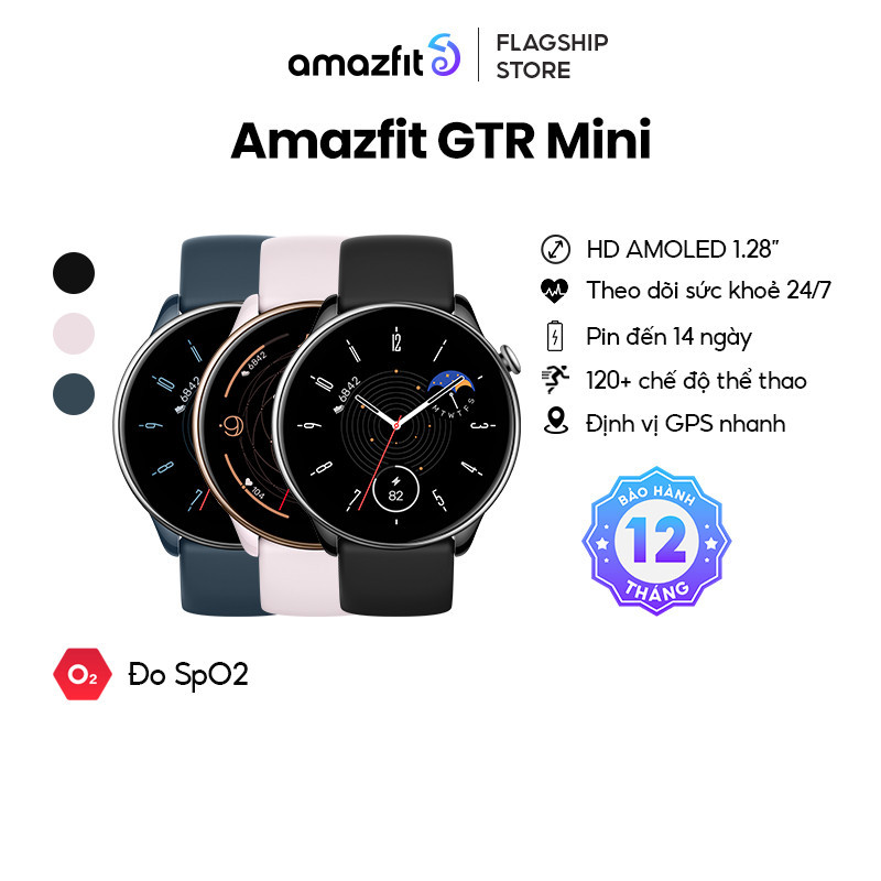 Đồng hồ thông minh Amazfit GTR Mini Thiết kế nhỏ gọn Thép không gỉ