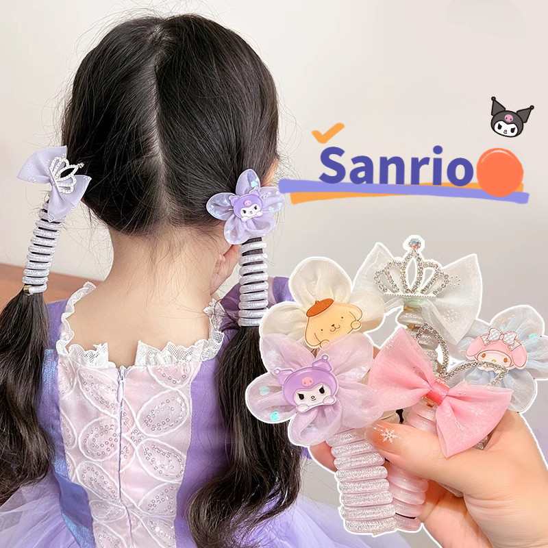 Sanrio Dây Buộc Tóc Kawaii Kẹp Tóc Anime Cao Su Tóc Đồ Trang Trí Kuromi