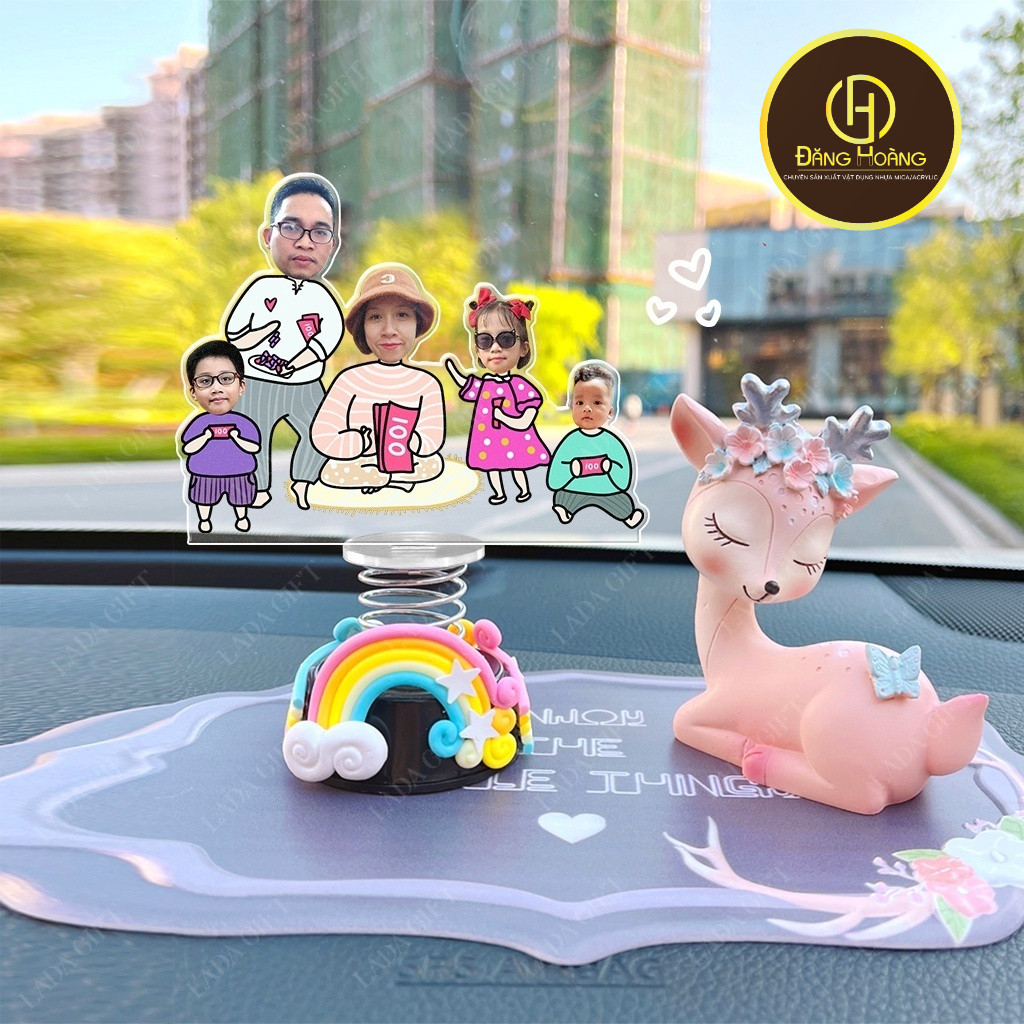 Standee lò xo lắc lư GHÉP GIA ĐÌNH Mẫu 4 5 NGƯỜI IN THEO YÊU CẦU đáng