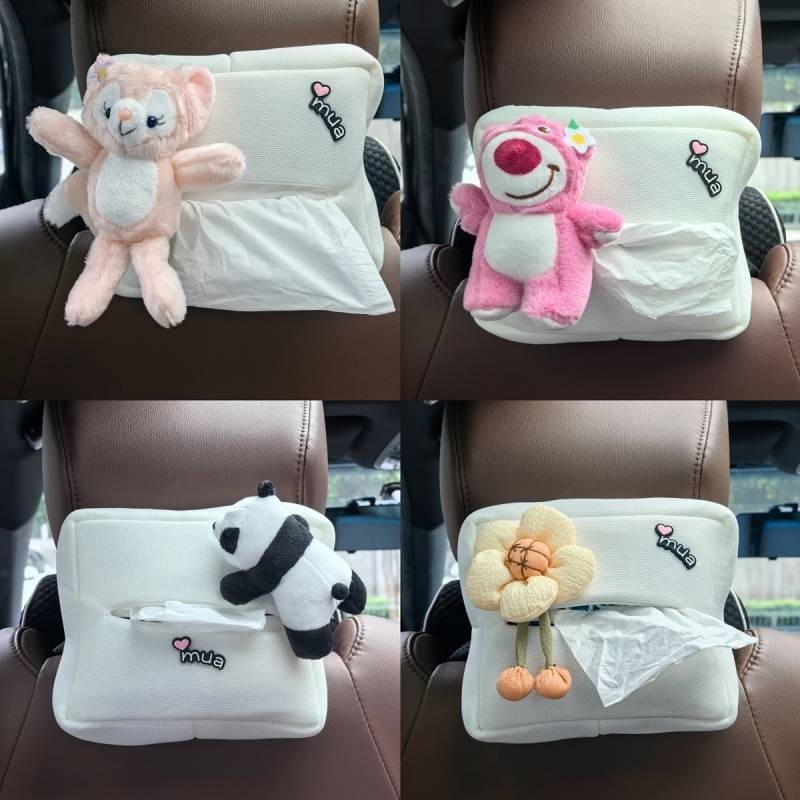 Car Paper Box Hanging Car Creative Armrest Box Drawer Box Cute Cartoon