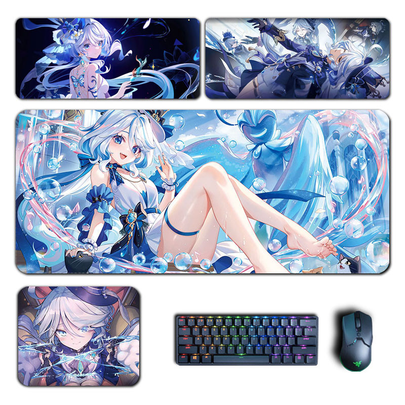 Furina Focalors Miếng Lót Chuột Genshin Tác Động Lớn Xxl Mousepad Bàn