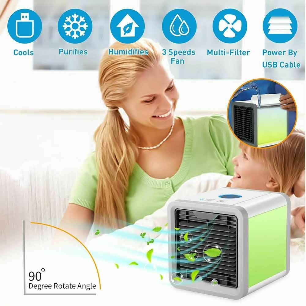 USB Mini Portable Air Conditioner Humidifier Purifier Sterilization Air