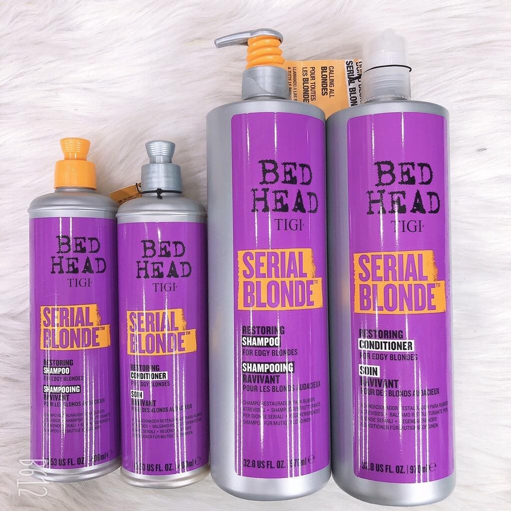 Dầu gội tím dành cho tóc nhuộm tông lạnh Tigi Bed Head Serial Blonde
