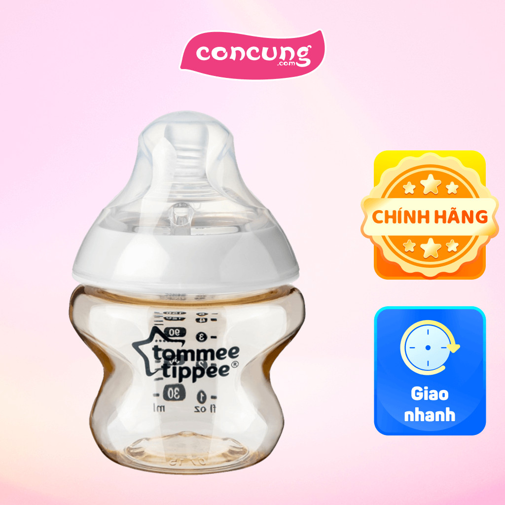 Bình sữa PPSU ty siêu mềm tự nhiên Tommee Tippee Closer to Nature 150ml