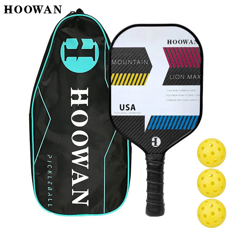 Hoowan MLM Pickleball Mái Chèo T700 3K Nguyên Sợi Carbon Mặt USAPA