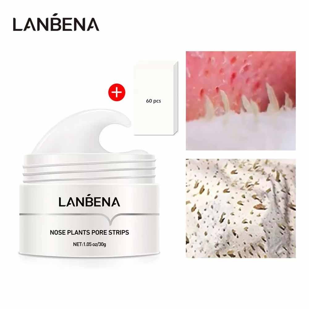 Lanbena Blackhead Remover Cream Facial Nose Mask Plant Pore Strips Acne