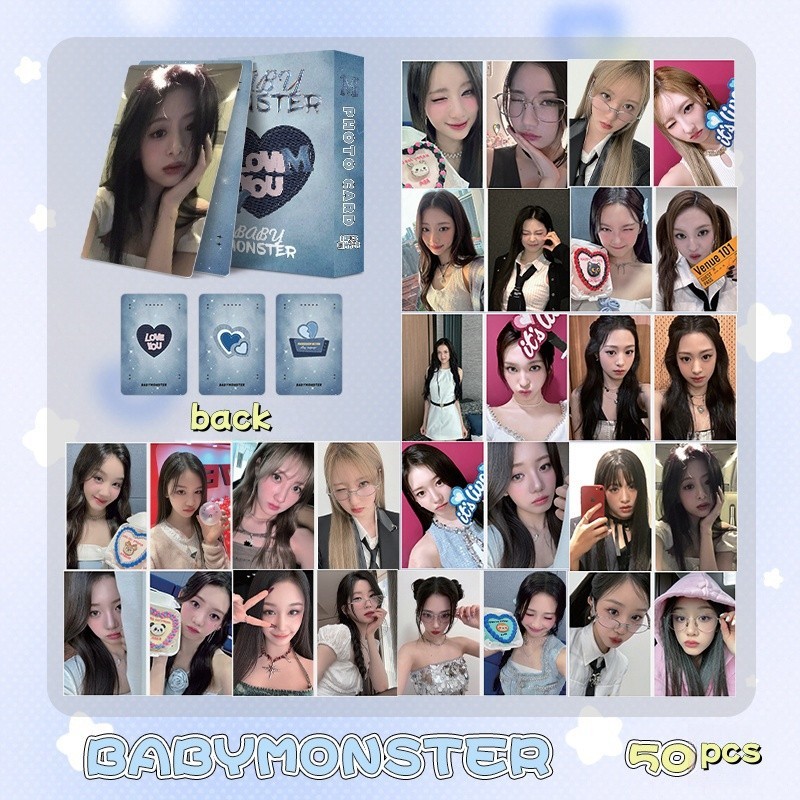 Pcs Babymonster Holographic Lomo Cards Like That Babymons Er