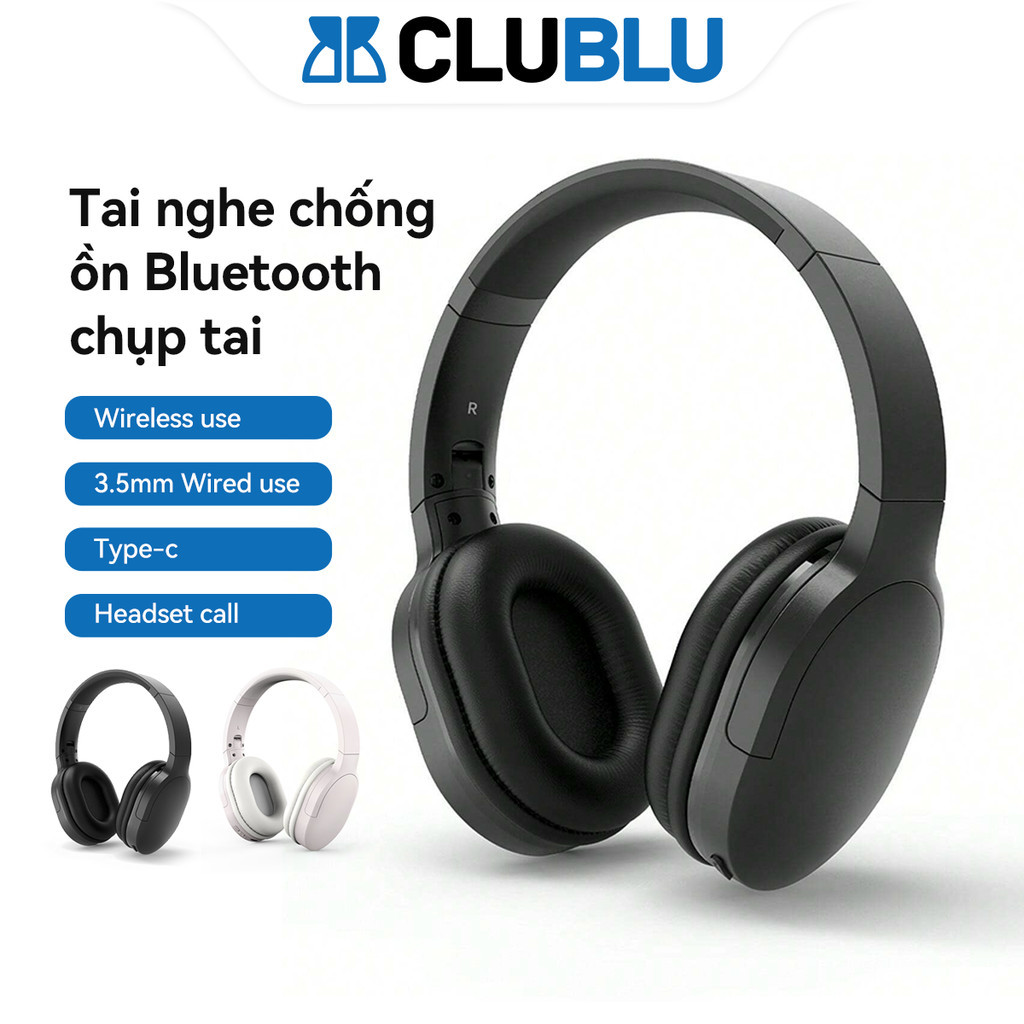 CLUBLU Tai Nghe Chụp Tai Bluetooth Không Dây Có Mic Gaming TWS Độ Trễ