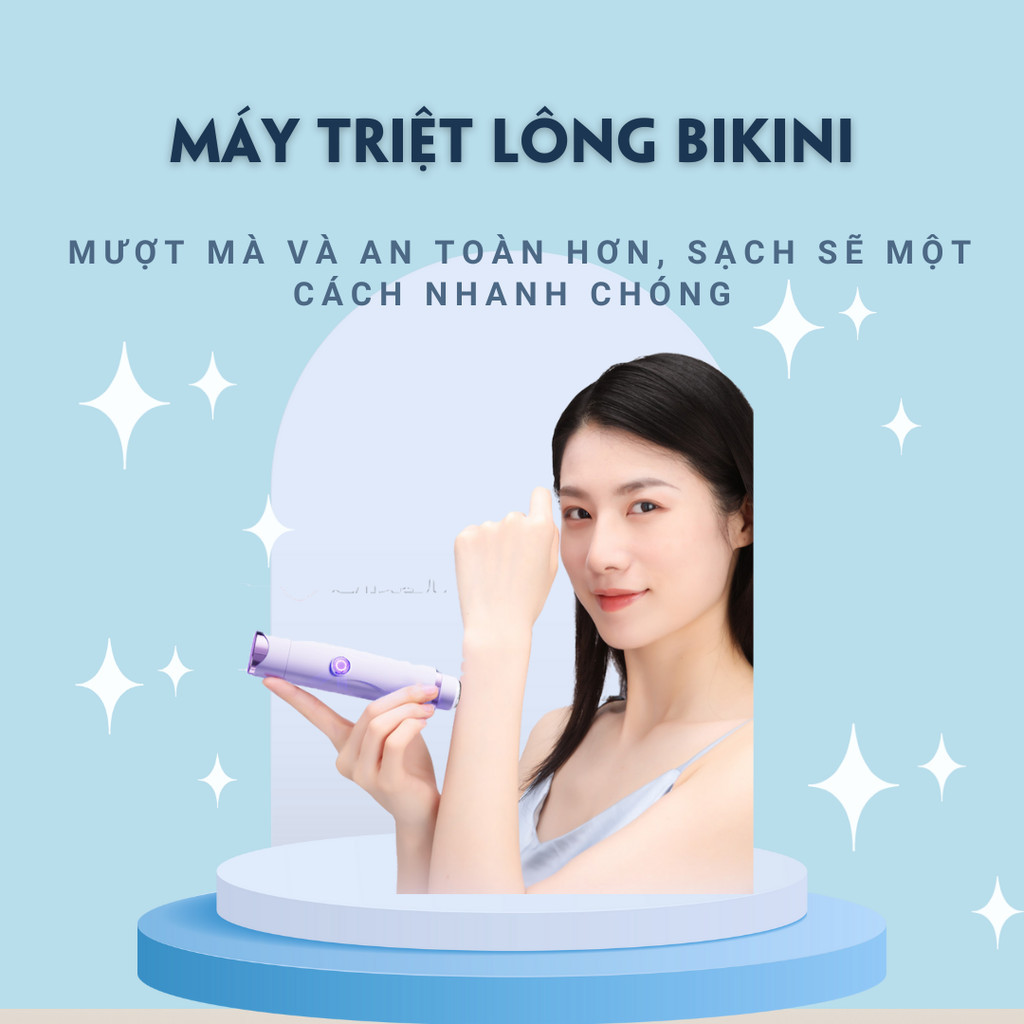 Máy cạo lông bikini hai đầu thế hệ mới cạo sạch nang lông không gây tổn