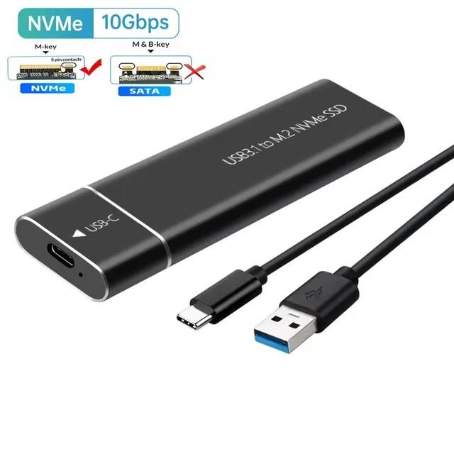 Ốp lưng SSD M2 NVME SATA 10Gbps Hộp SSD M 2 NVME NGFF SSD sang USB 3 1