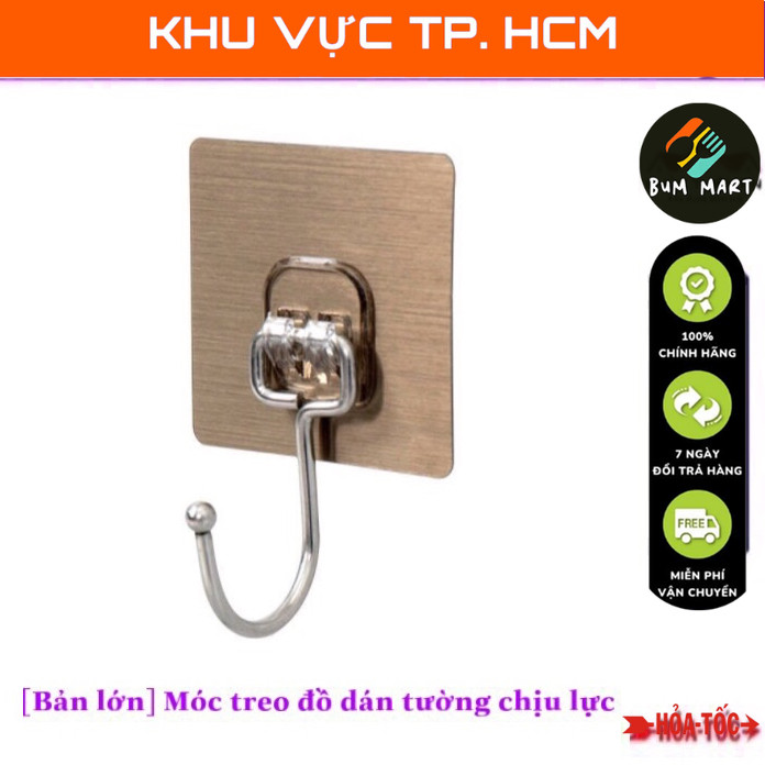 Bản lớn Móc treo đồ đa năng dán tường siêu dính chịu lực tốt chất