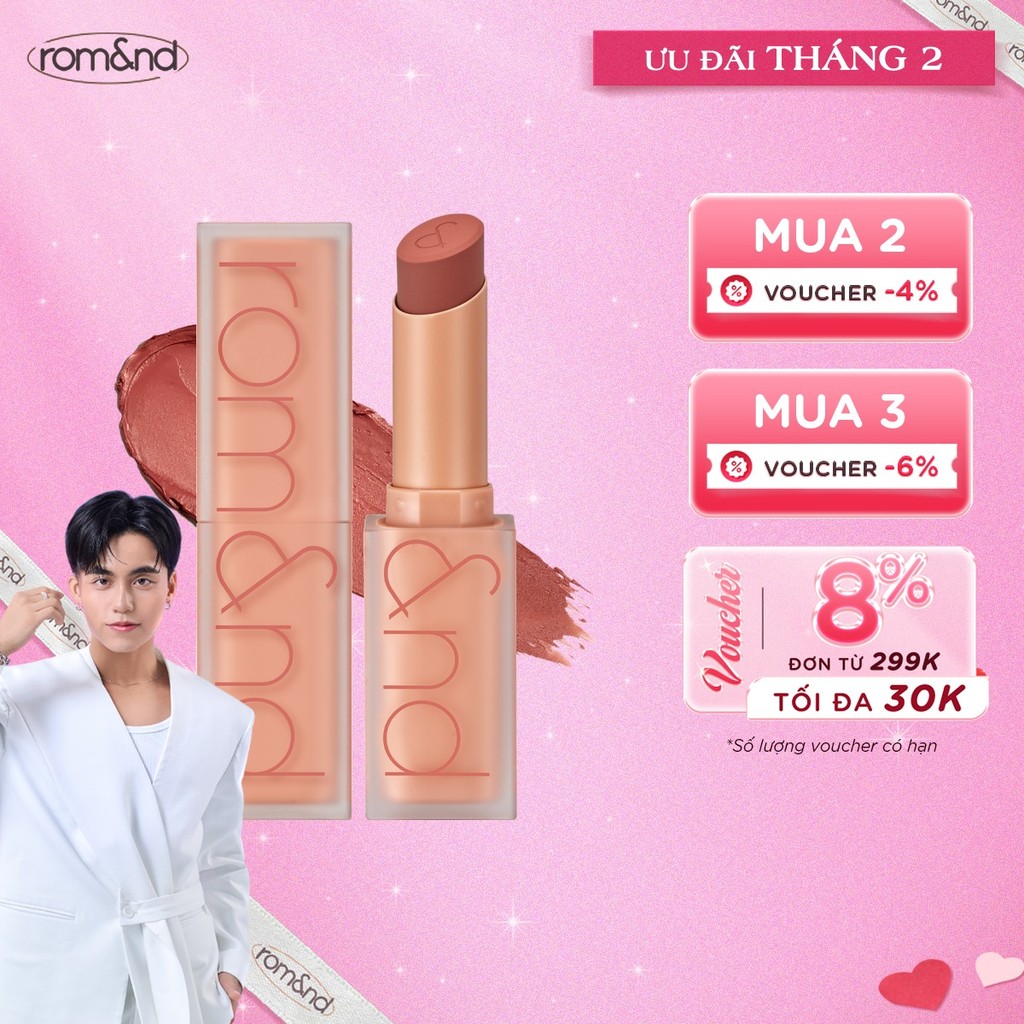 Rom nd x KOL Muteral Nude Son thỏi lì lên màu siêu xinh Hàn Quốc
