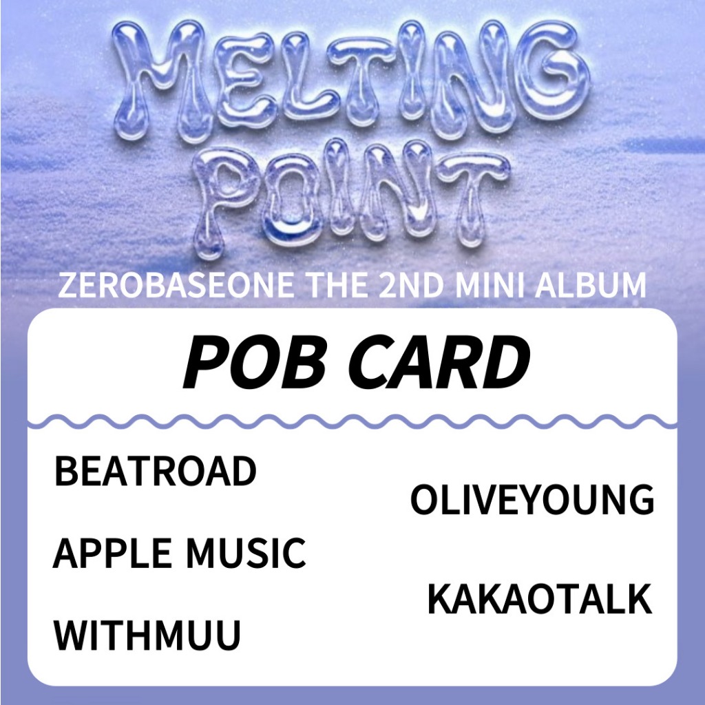 Official Zerobaseone Zb Nd Mini Album Melting Point Pob Photocard