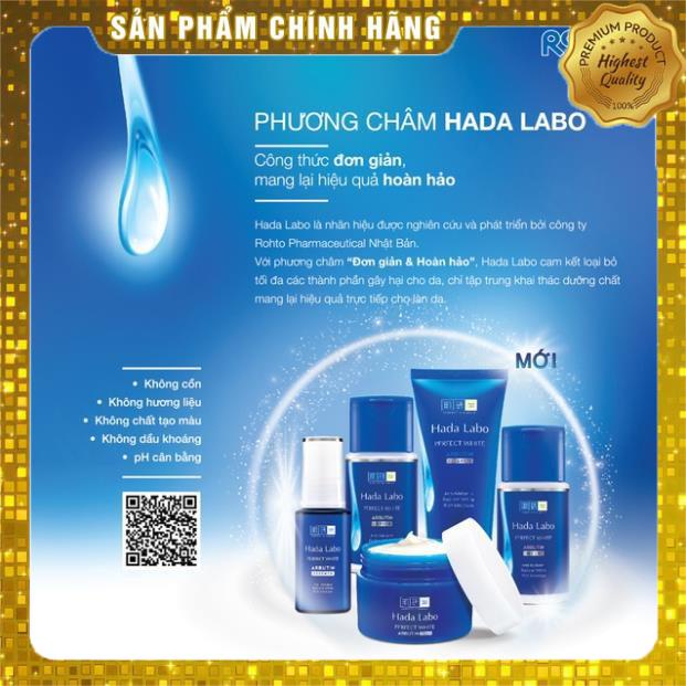 Kem dưỡng trắng da Hada Labo màu xanh Chính hãng Perfect White Cream