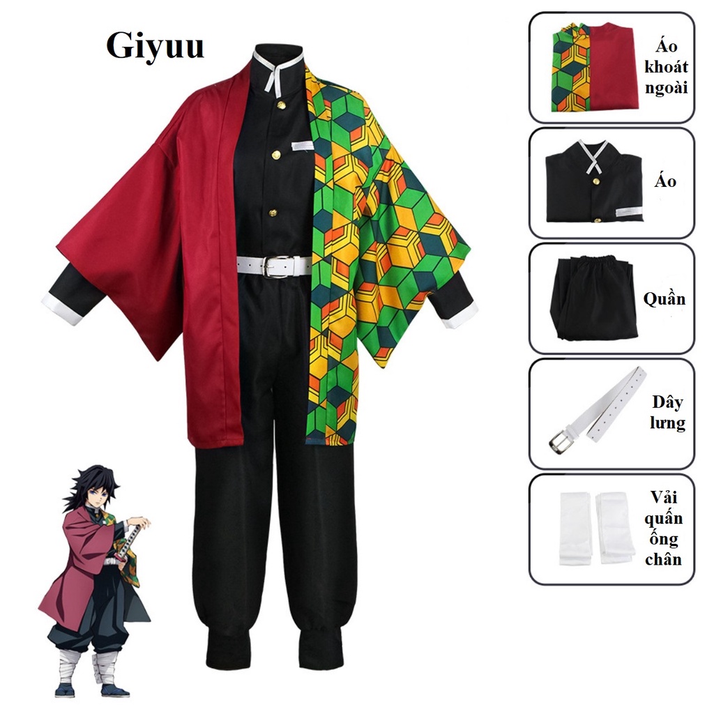 Có Sẵn Trang phục Cosplay nhân vật Kimetsu no Yaiba Tsuyuri Kanao