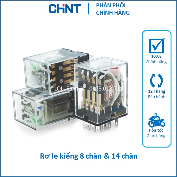 R Le Relay Ki Ng Trung Gian Ch N V Dc V Ac Chint Kh I