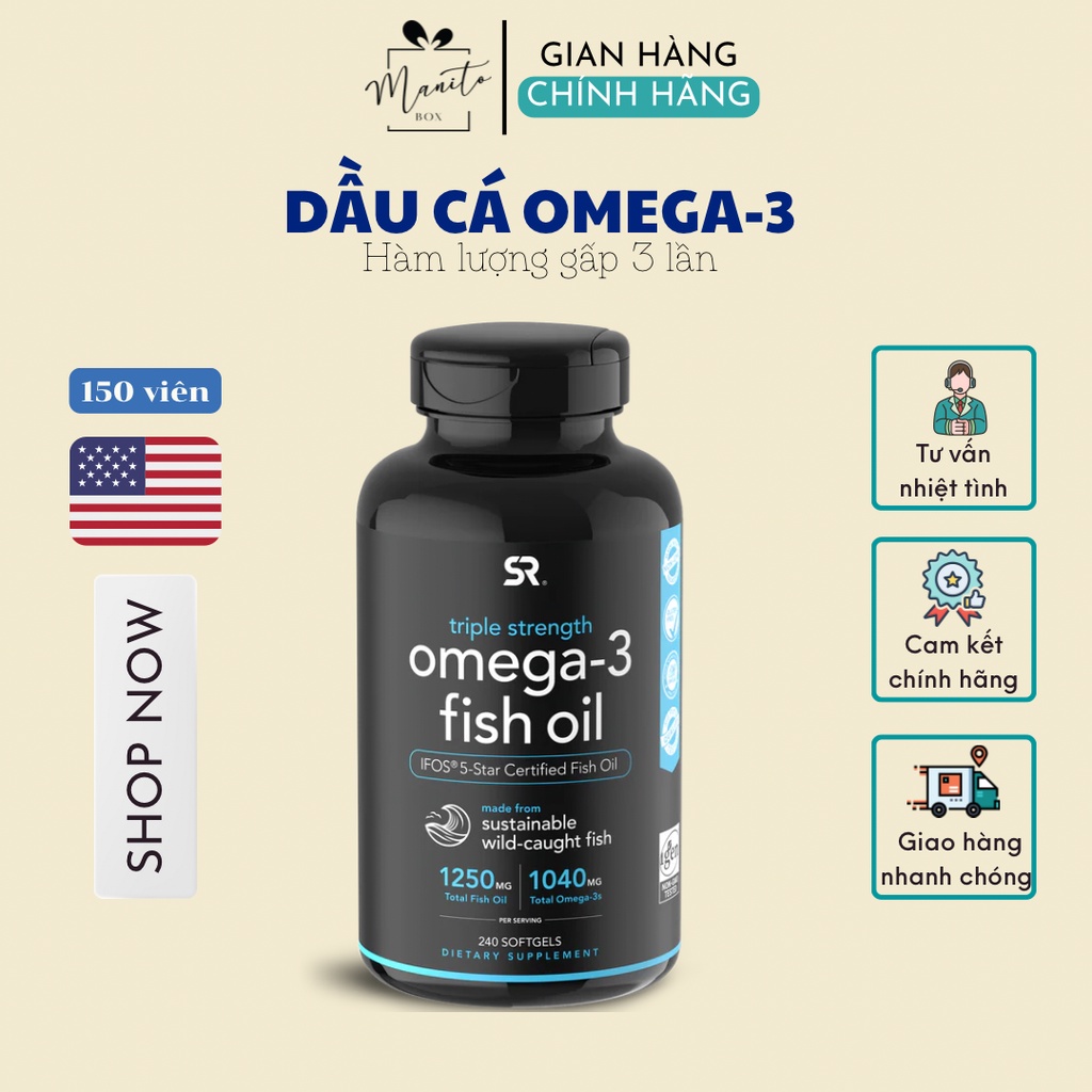 D U C Sports Research Sr Omega Fish Oil Triple Strength Vi N