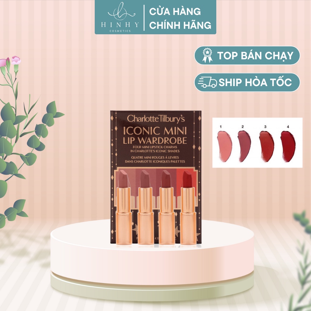 Set mini Son Charlotte Tilbury Iconic Lip Wardrobe Shopee Việt Nam