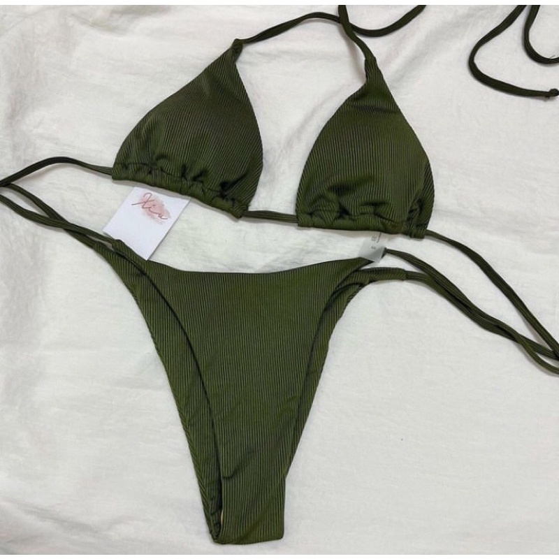 Bikini 2 mảnh tam giác thun gân CODE1894 Shopee Việt Nam