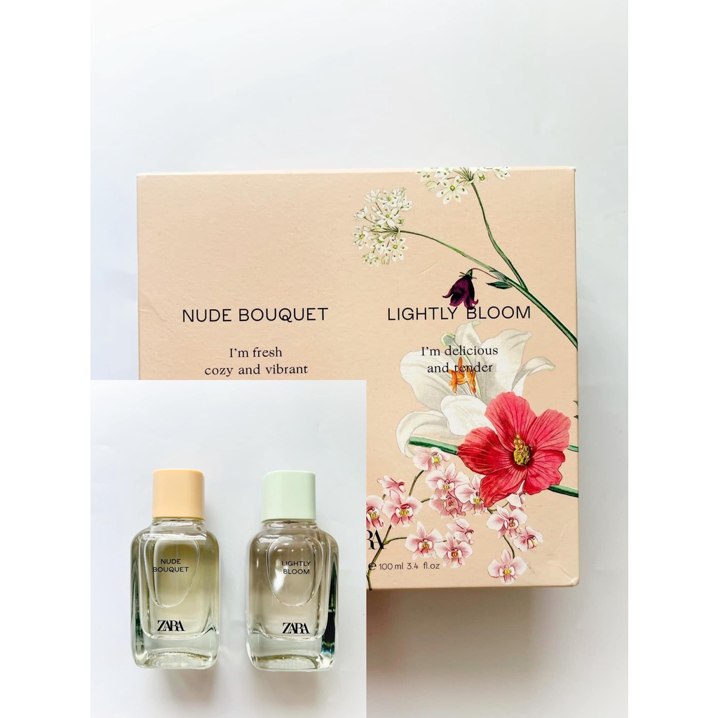 20ml 30ml 100ml Zara NUDE BOUQUET LIGHTLY BLOOM Nước hoa nữ Shopee
