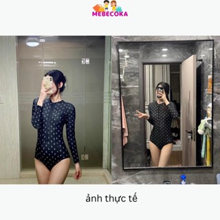 Bikini đi biển bộ đồ bơi nữ 1 mảnh kín đáo dài tay khóa kéo phong cách