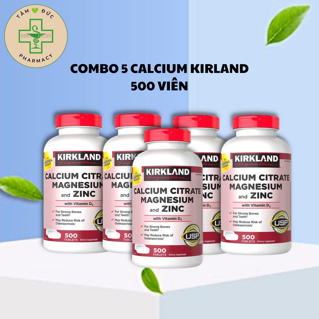 Combo Vi N B X Ng Kh P Kirkland Calcium Citrate Magnesium And Zinc