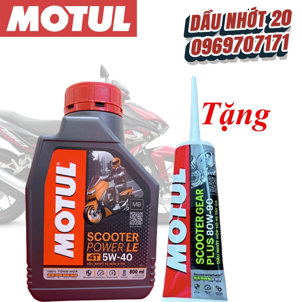 Combo Nh T Motul Scooter Power Le W Ml Nh T H P S Xe Tay Ga