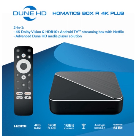 Android TV Box Dune HD Homatics Box R 4K Plus Netflix 4K Google TV