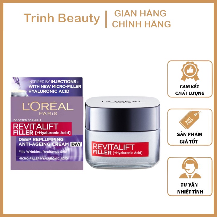 Kem Dưỡng L Oreal Paris Cấp Ẩm Căng Mịn Da Và Giảm Nếp Nhăn Revitalift