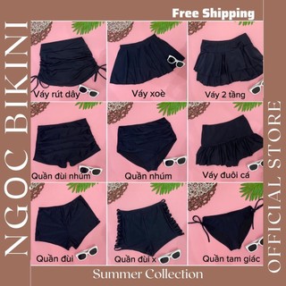 Váy bơi Quần bơi lẻ bikini đồ bơi đi biển màu Đen Shopee Việt Nam