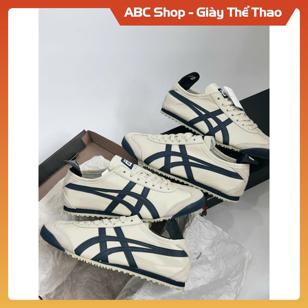 Giày Thể Thao Onitsuka Tiger Mexico 66 Birch Vạch Xanh Than Full Box