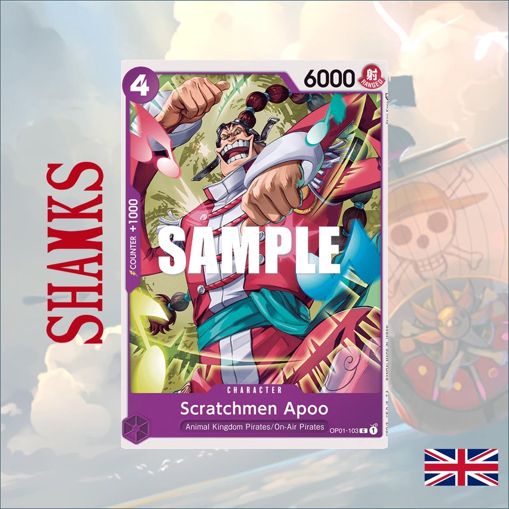 Thẻ bài One Piece TCG Scratchmen Apoo OP01 103 Common Shopee