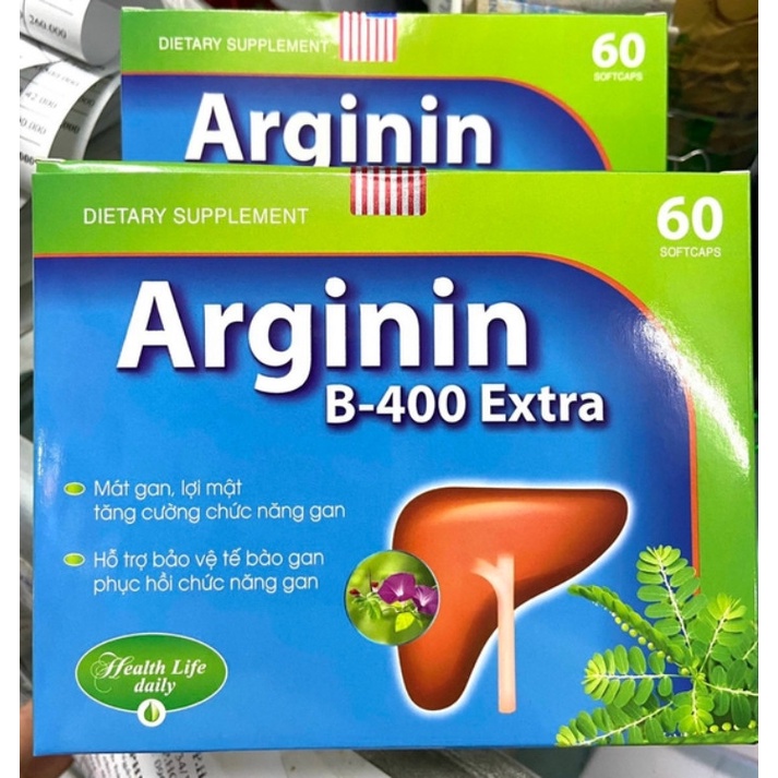 ARGININ B 400 EXTRA mát gan lợi mật GIẤY Hộp 60 viên Shopee Việt Nam