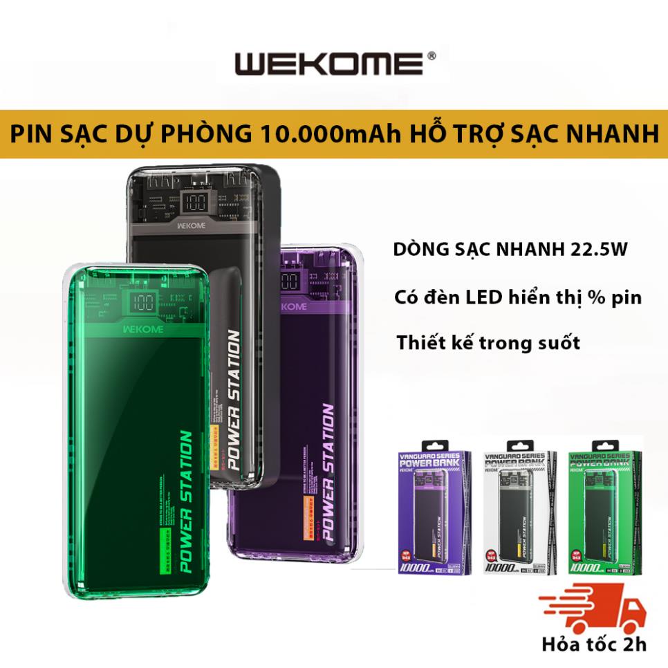 Pin Dự Phòng Sạc Nhanh 22 5W WEKOME WP 343 10 000mAh Shopee Việt Nam