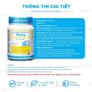 Men vi sinh Life Space Powder For Baby ăn ngon hỗ trợ tiêu hóa tăng