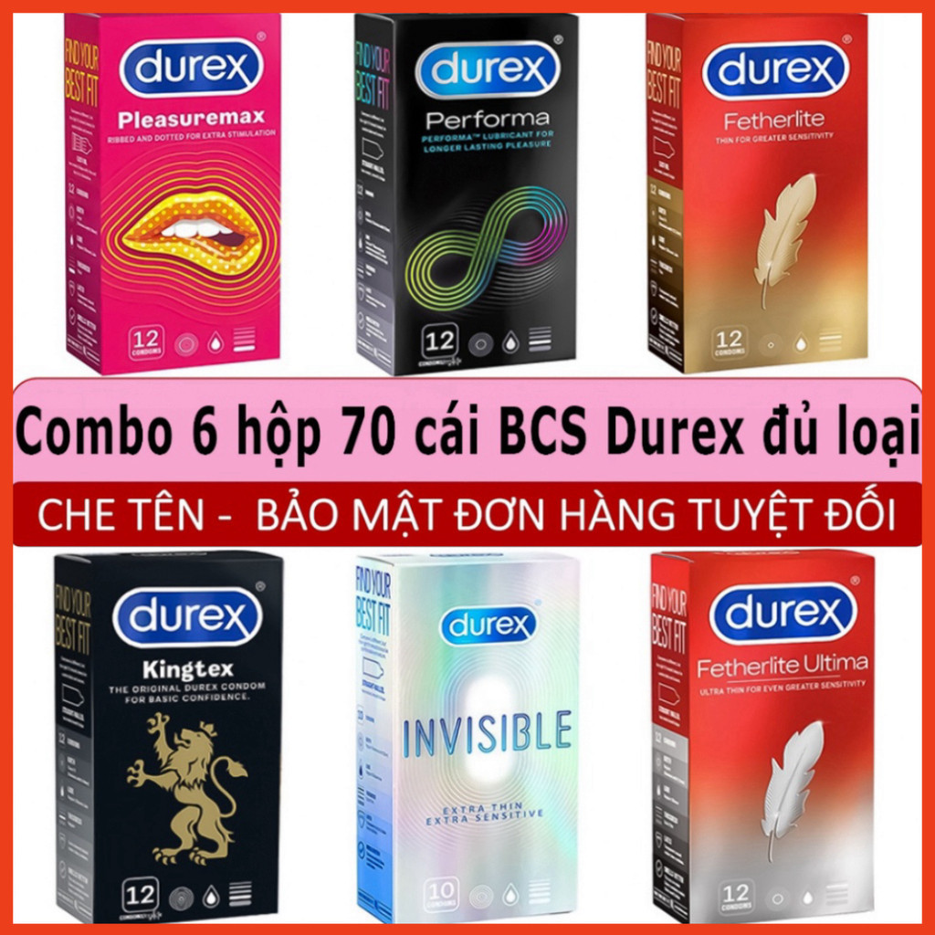 Bao Cao Su Durex Combo H C I T Y Ch N Pleasuremax Invisible