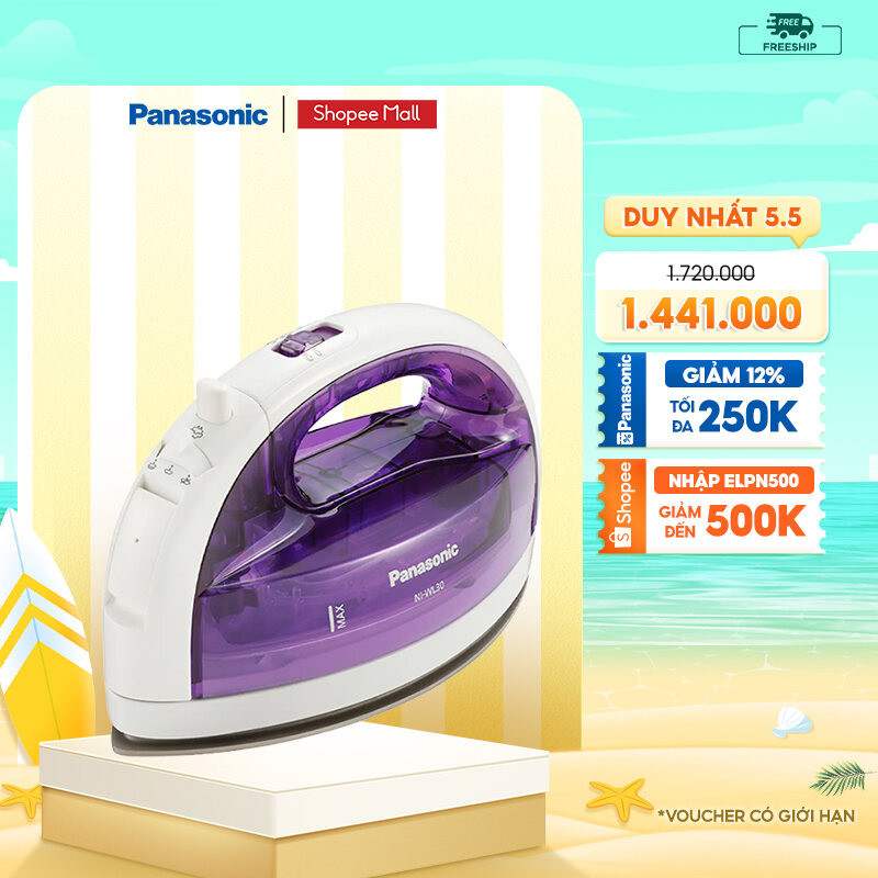 Nhập mã Shopee ELPN500 Giảm đến 500K Bàn Ủi Hơi Nước Không Dây