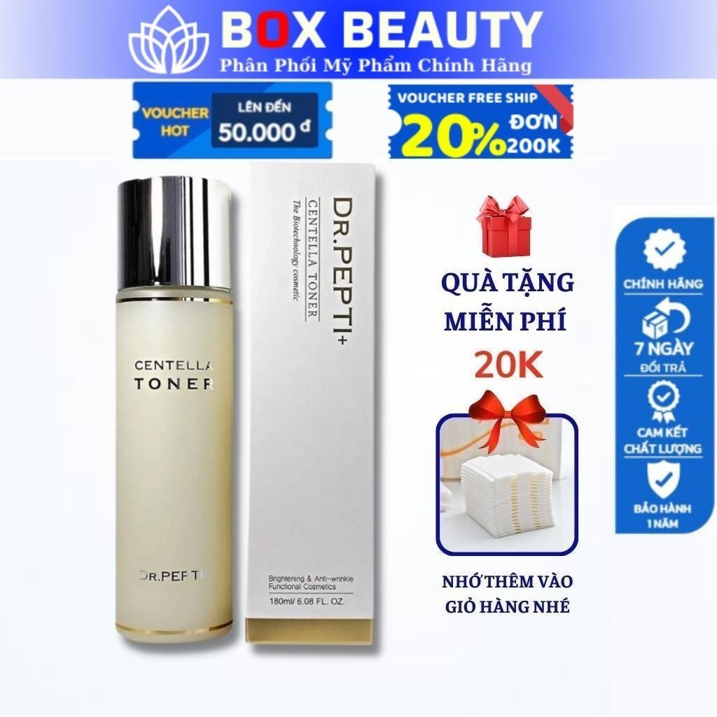 Nước Hoa Hồng Dr Pepti Centella Toner 180ml Hàn Quốc Giúp Se Khít Lỗ