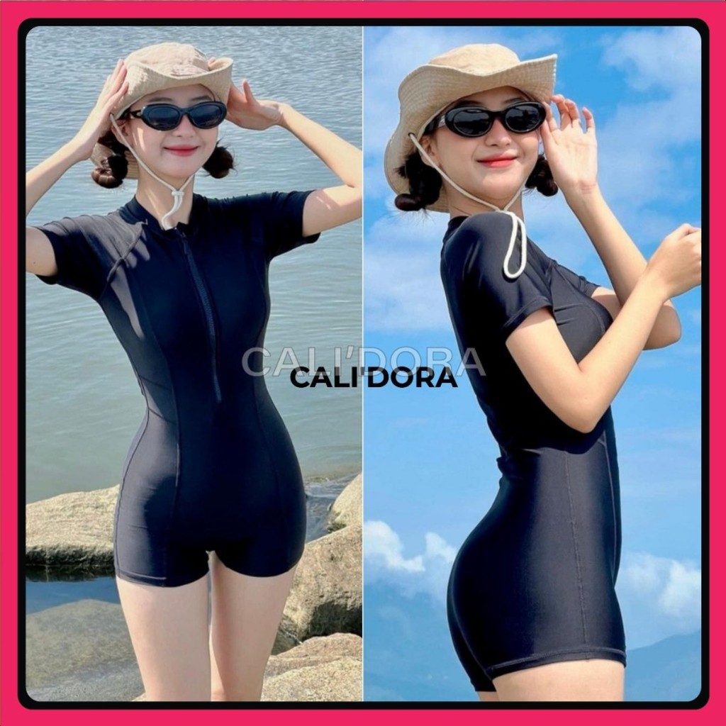 Đồ Bơi Nữ Bikini Biển CALI DORA Một Mảnh Liền Thân Kín Đáo Thun Dãn Ôm