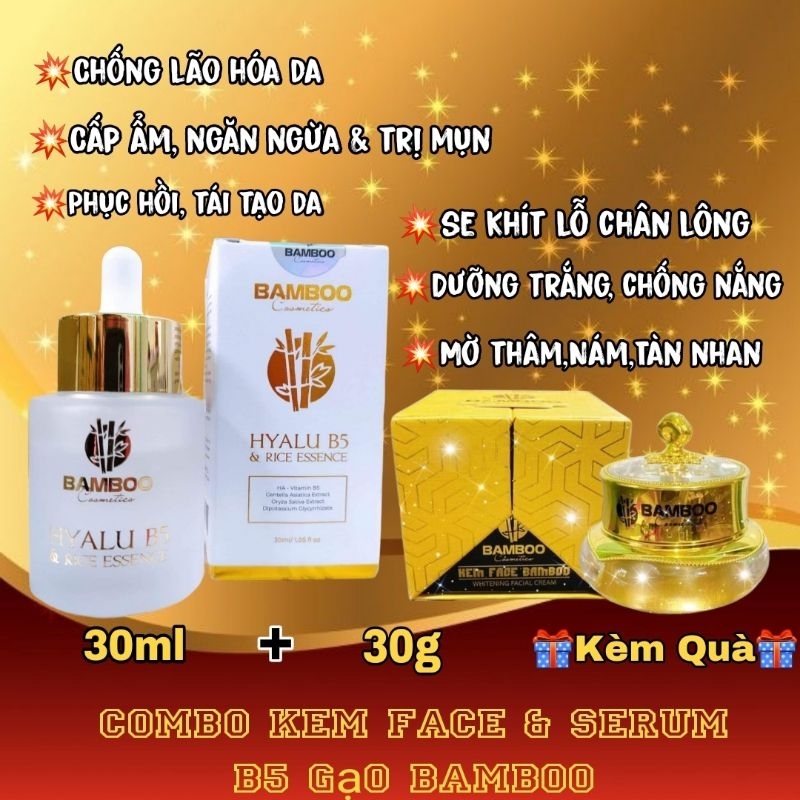 Combo Kem Face L A Bamboo Serum B T Ng K M Qu Date M I