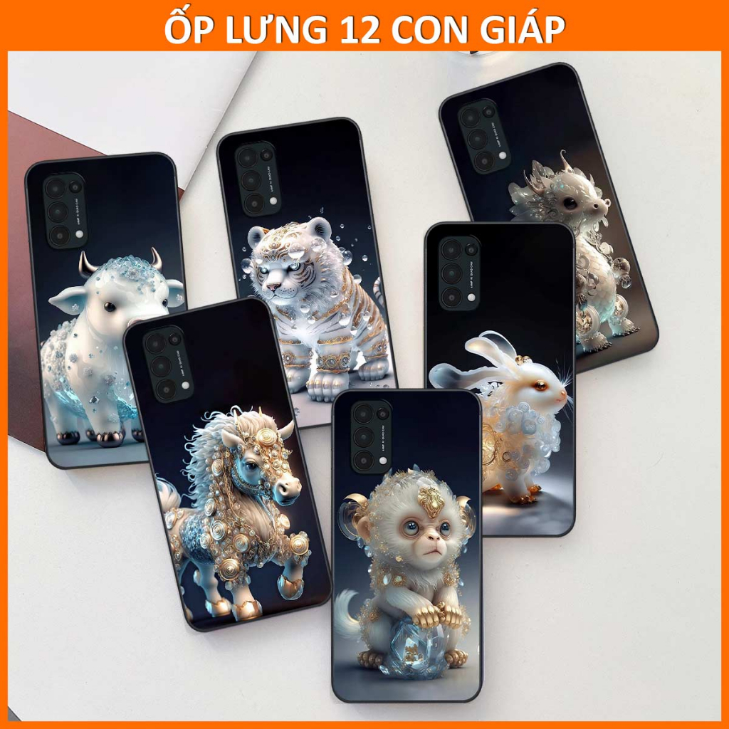 Ốp lưng Oppo Reno5 4G Reno5 5G Reno 5 hình 12 con giáp cute dễ