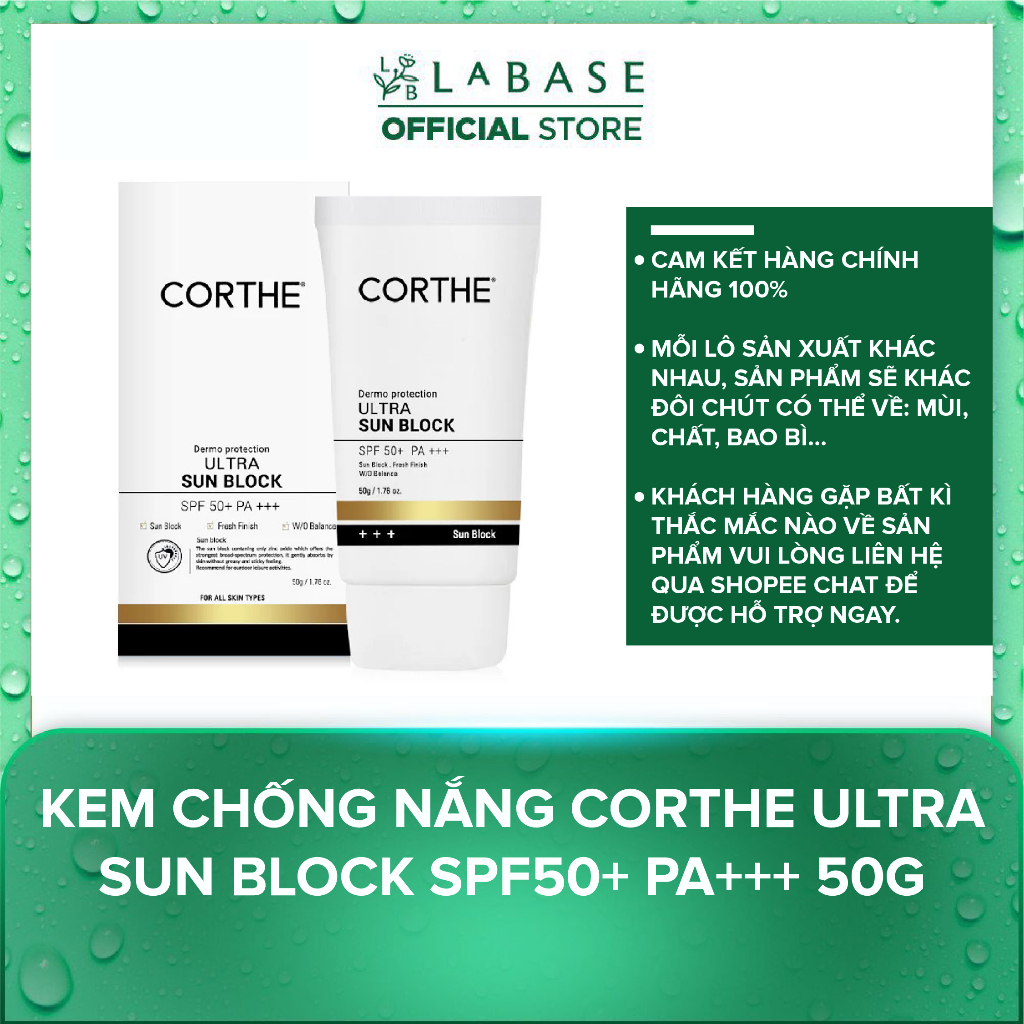 Kem Ch Ng N Ng Corthe Ultra Sun Block Spf Pa G Shopee Vi T Nam