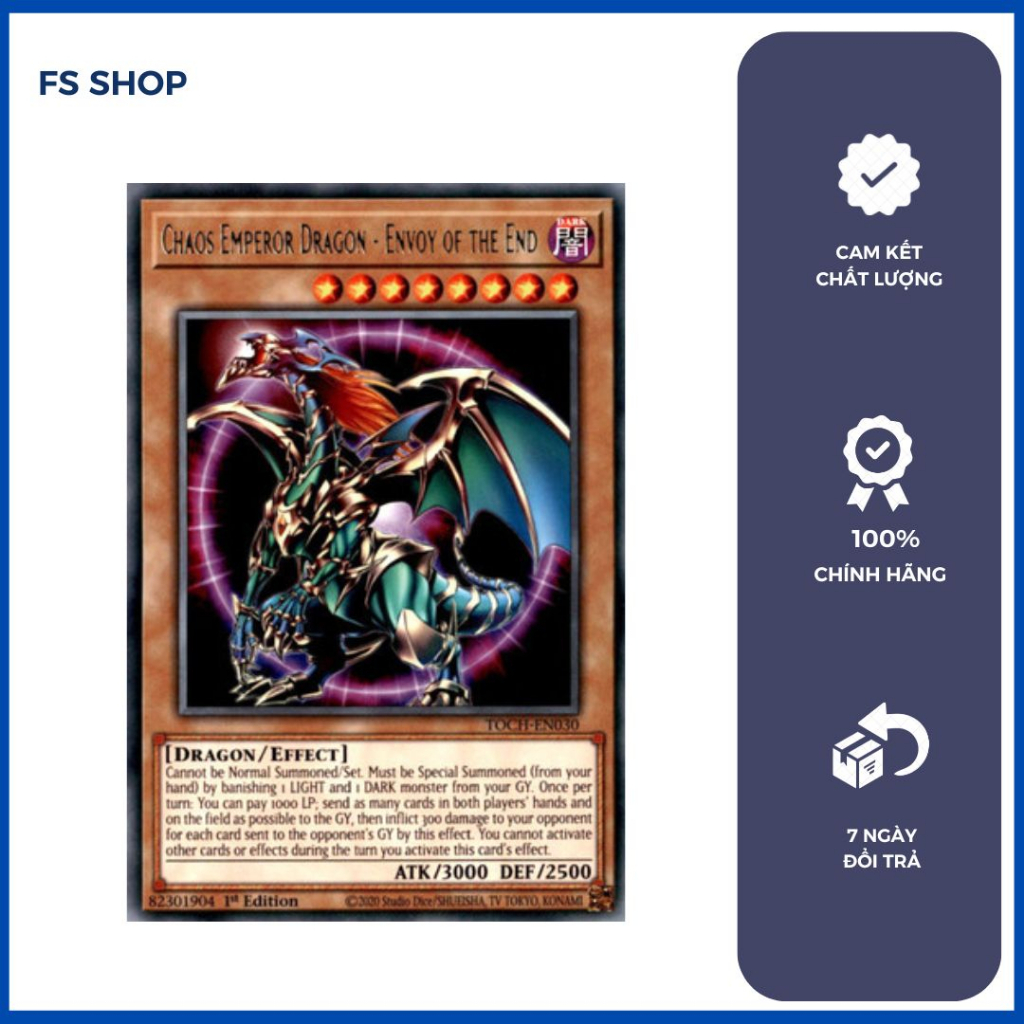 Thẻ bài Yugioh chính hãng Chaos Emperor Dragon Envoy of the End