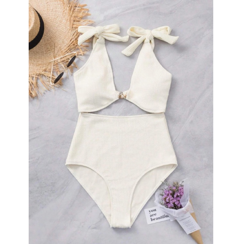 ORDER Bikini một mảnh thắt nút màu trơn Shopee Việt Nam