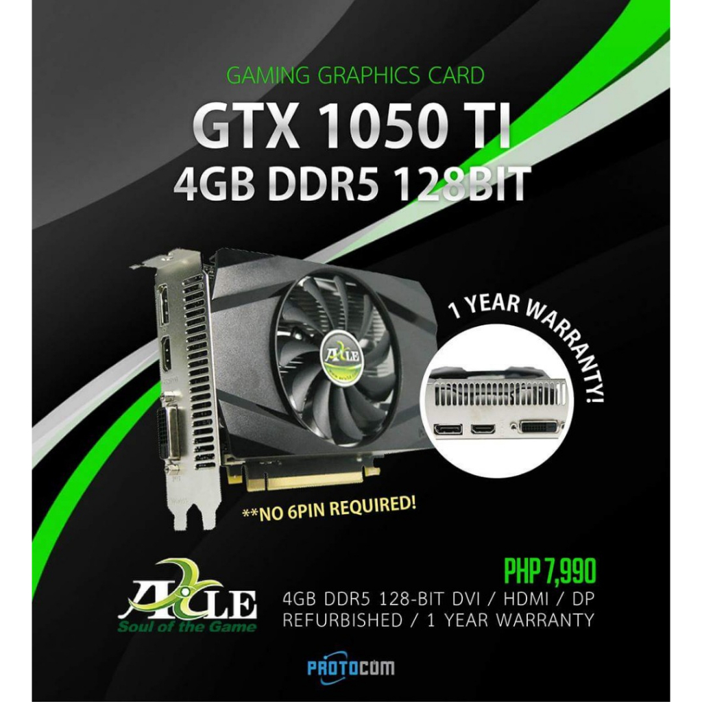 Card màn hình GEFORCE GTX AXLE 1050 Ti 4G 1fan Shopee Việt Nam