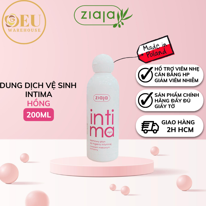 Nhập Khẩu Balan Dung Dịch Vệ Sinh Phụ Nữ Intima Ziaja Mẫu Mới 2023