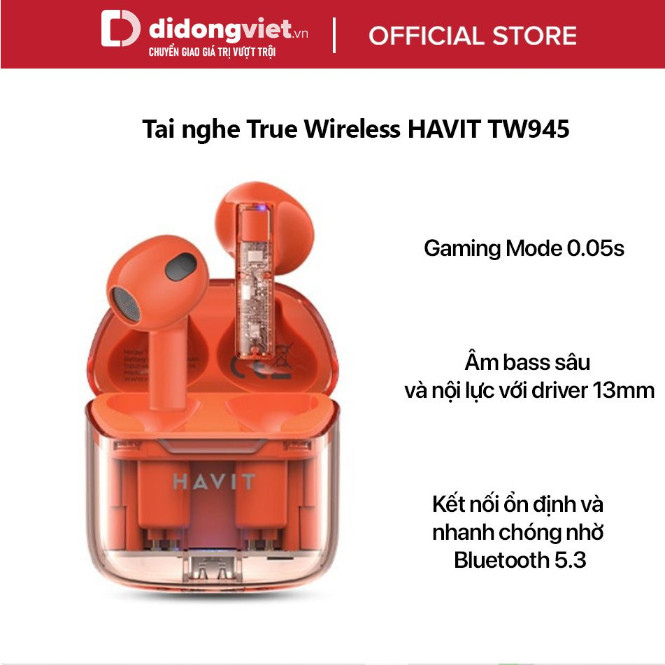 Tai Nghe True Wireless Havit Tw Ch Nh H Ng Bluetooth M Bass