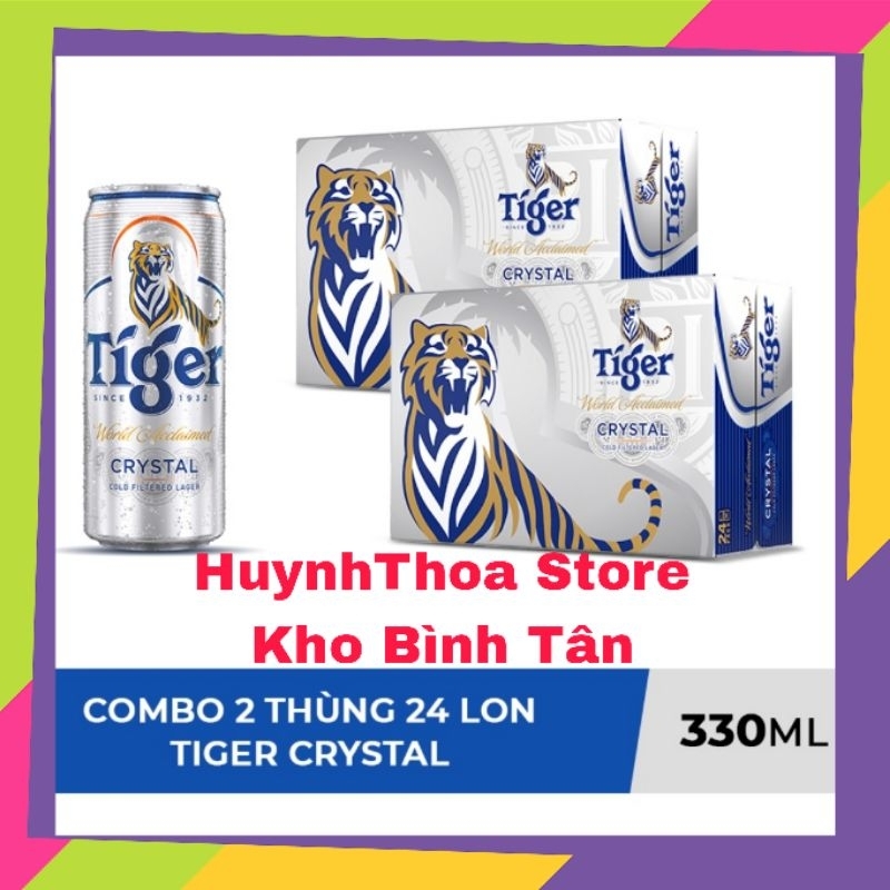 COMBO 2 Thùng 24 lon bia Tiger Crystal 330ml Shopee Việt Nam